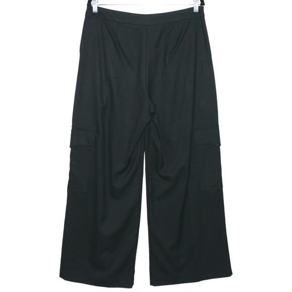 KOTON Arzu Sabanci Wide Leg Black Pants Size EU 42 Large - Picture 8 of 13